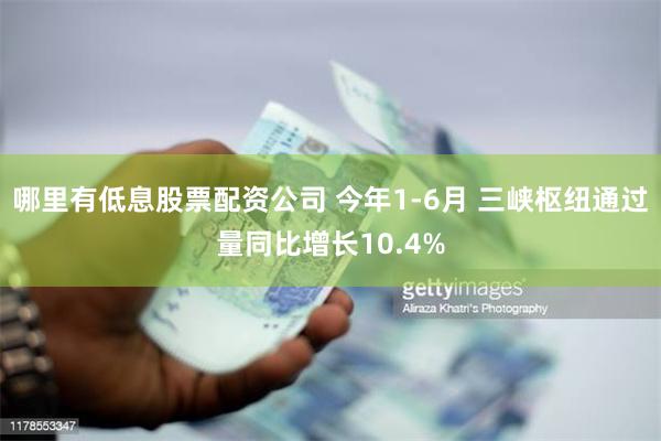 哪里有低息股票配资公司 今年1-6月 三峡枢纽通过量同比增长10.4%